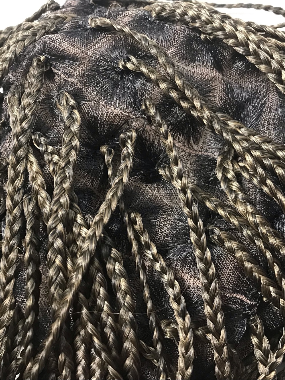 New 29” Box Braids Braided Full Lace Front Synthethic Hair Long Wig T1B -27 - Picture 9 of 11